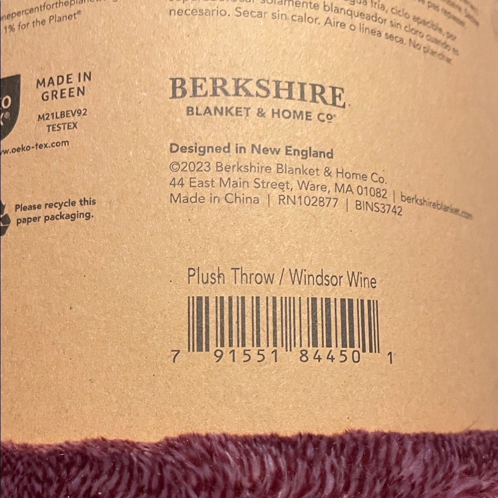 Berkshire Ecothread Plush Throw in Heathered Dusty Rose - Picture 2 of 6